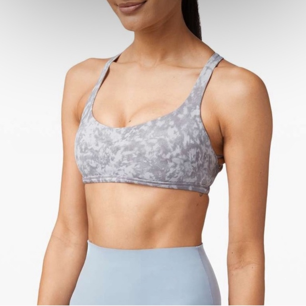 Lululemon Free To Be Bra Wild, A/B Cup Summer Shade Ice Grey Multi
